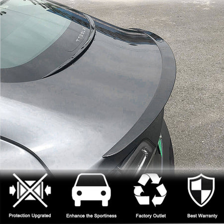Tesla Model 3 Sedan 2016-2022 Rear Trunk Spoiler Carbon Fiber-Ahacarbon
