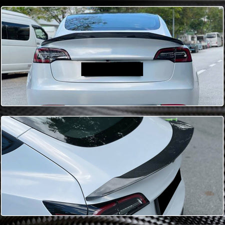 Tesla Model 3 2017-2023 Carbon Fiber/FRP Rear Trunk Spoiler-Ahacarbon