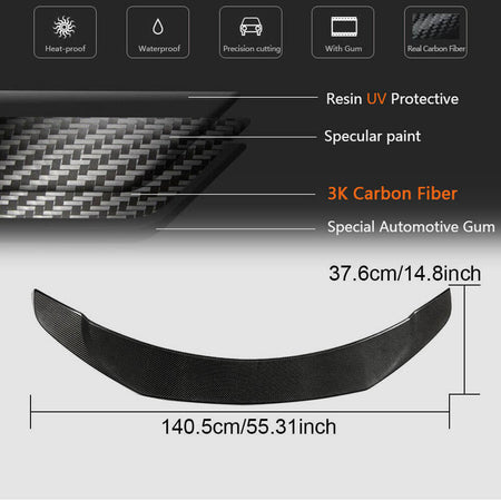 Tesla Model 3 2017-2023 Carbon Fiber/FRP Rear Trunk Spoiler-Ahacarbon