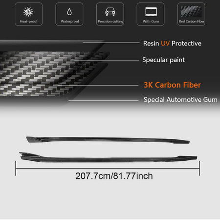 Tesla Model 3 2016-2022 Side Skirts Carbon Fiber-Ahacarbon