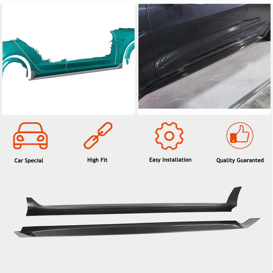Tesla Model 3 Sedan 2016-2022 Side Skirts Carbon Fiber-Ahacarbon