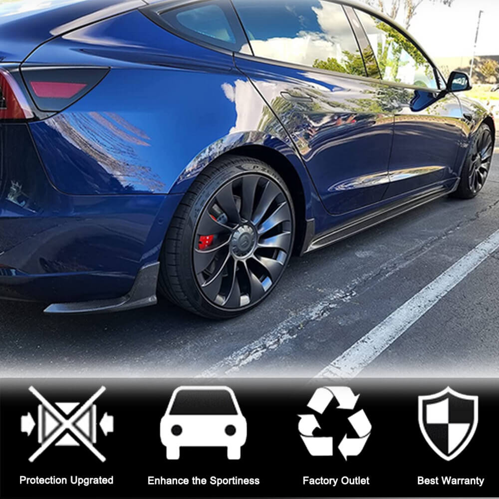 Tesla Model 3 Sedan 2016-2022 Side Skirts Carbon Fiber-Ahacarbon
