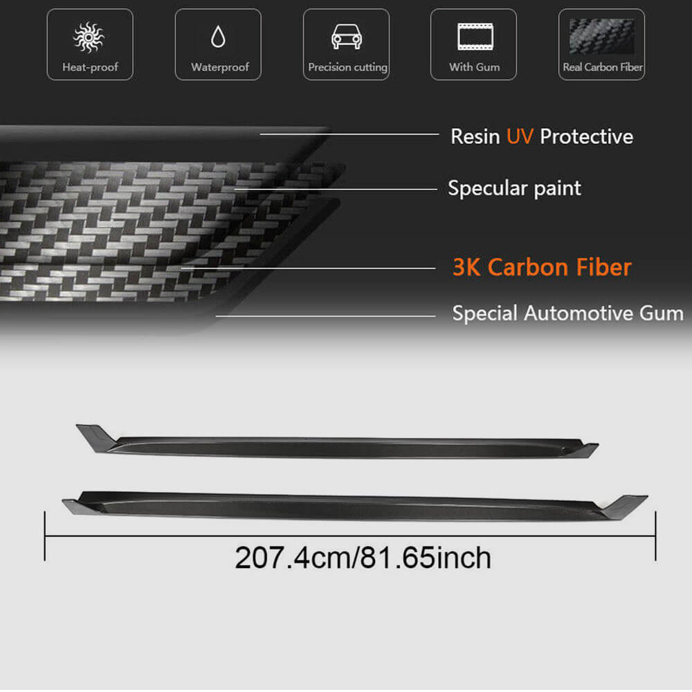 Tesla Model 3 Sedan 2016-2022 Side Skirts Carbon Fiber-Ahacarbon