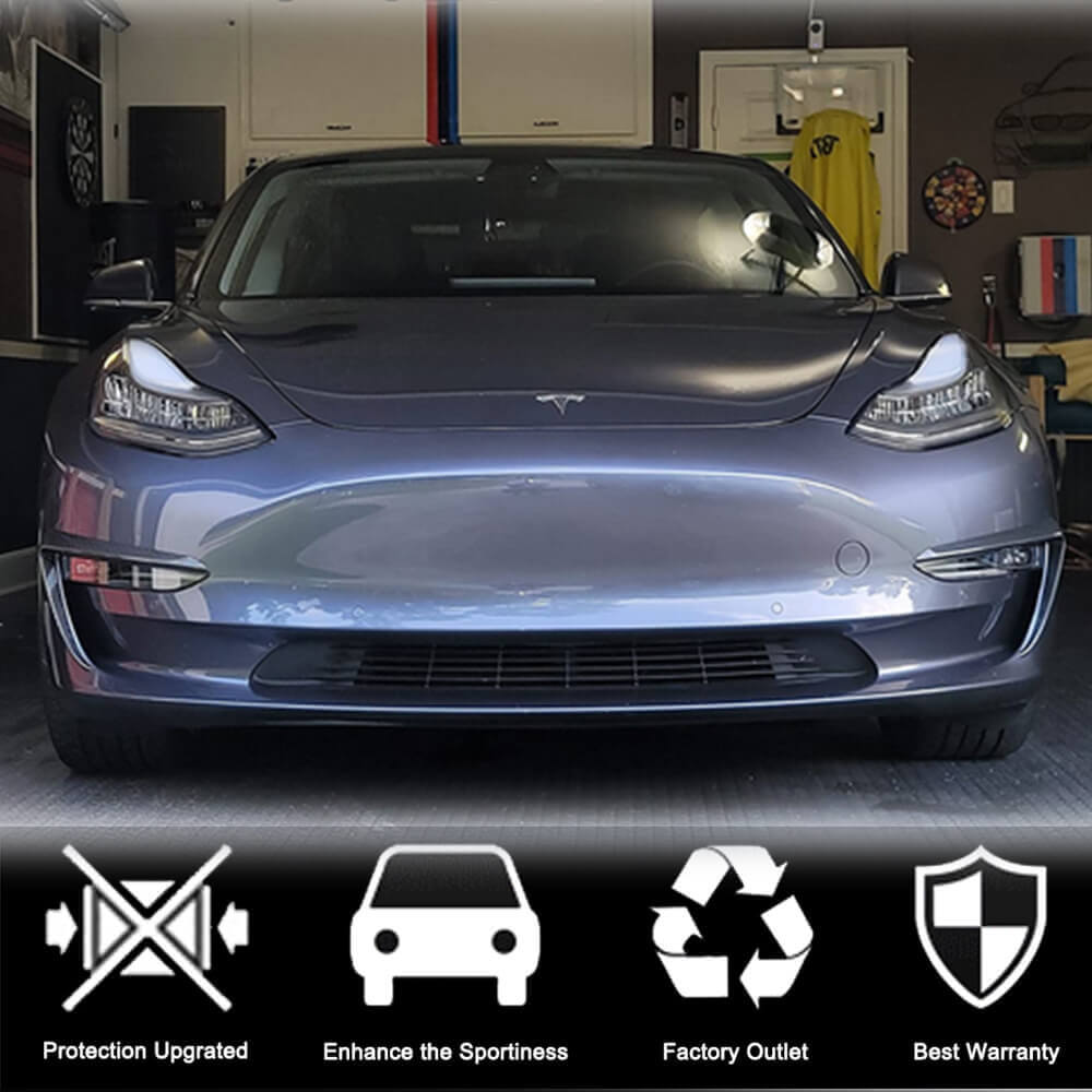 Tesla Model 3 2016-2022 Front Bumper Vents Dry Carbon Fiber-Ahacarbon