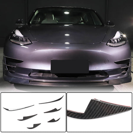 Tesla Model 3 2016-2022 Front Bumper Vents Dry Carbon Fiber-Ahacarbon