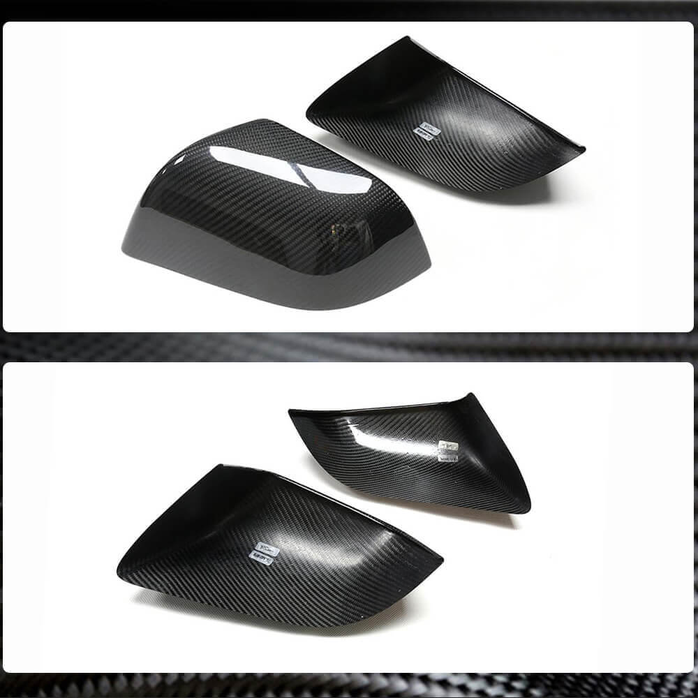Tesla Model 3 Mirror Cover Add-on Dry Carbon Fiber-Ahacarbon