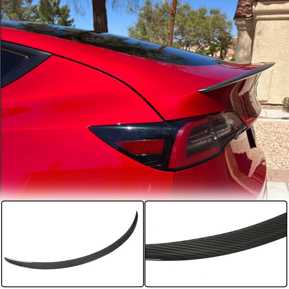 Tesla Model 3 2016-2022 Rear Trunk Spoiler Dry Carbon Fiber-Ahacarbon