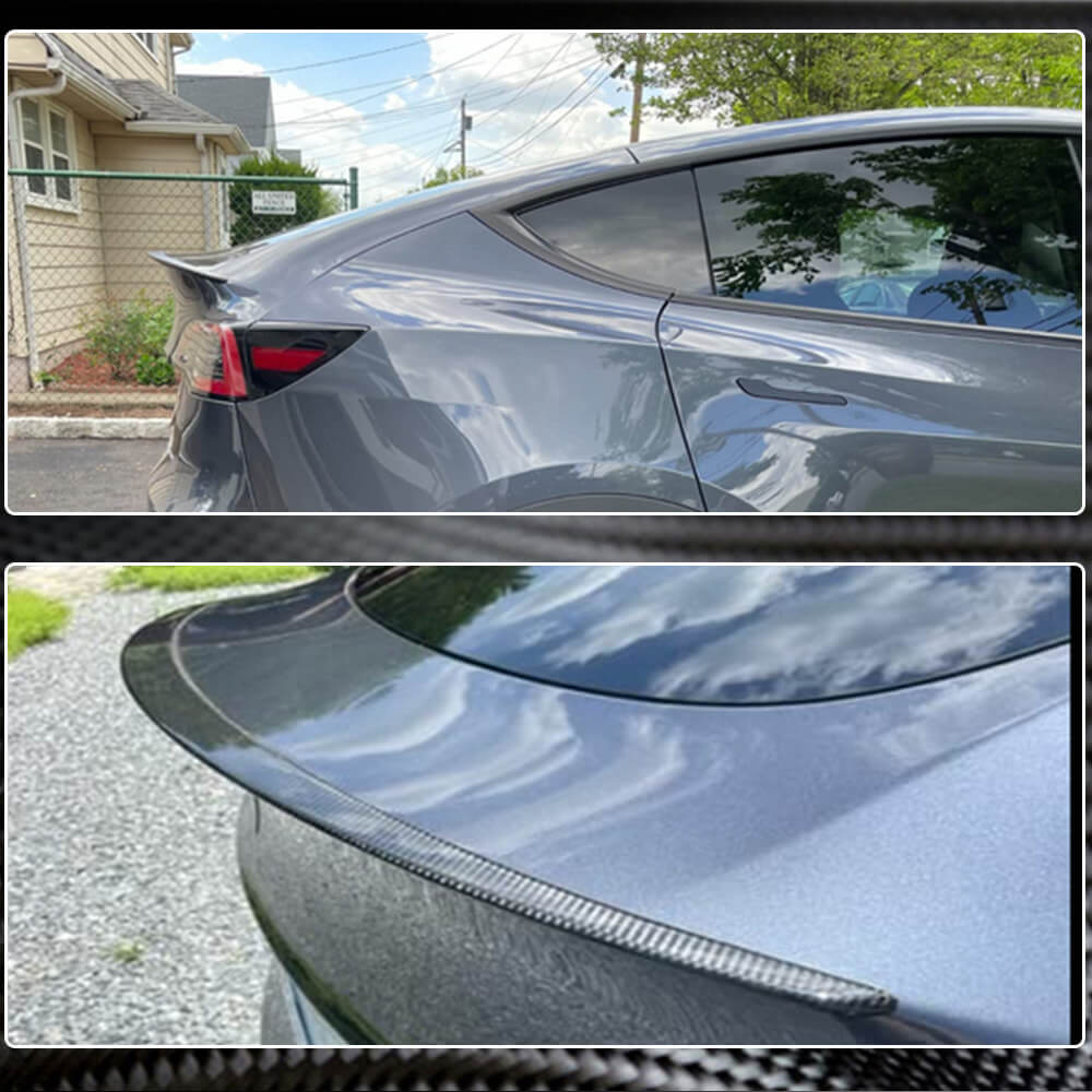 Tesla Model 3 2016-2022 Rear Trunk Spoiler Dry Carbon Fiber-Ahacarbon