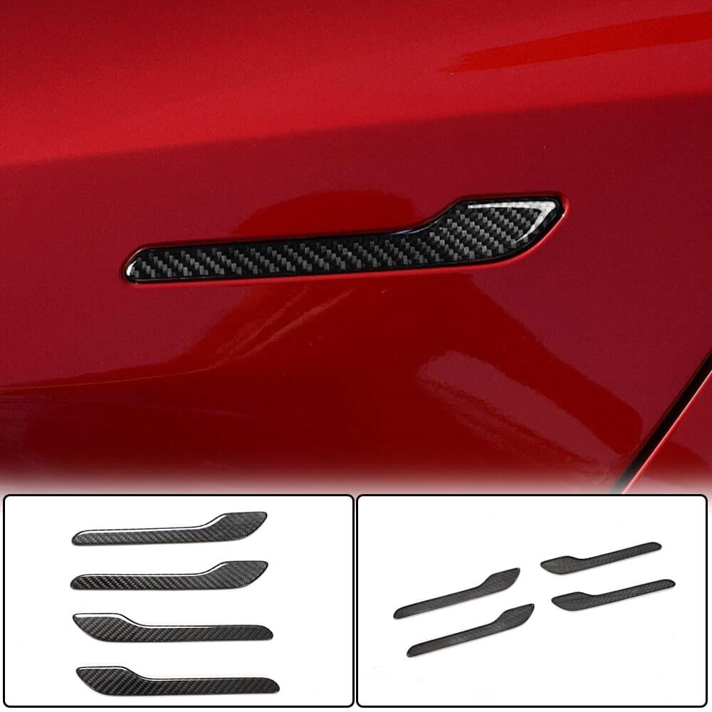 Tesla Model 3 2016-2022 Door Handle Cover Dry Carbon Fiber-Ahacarbon