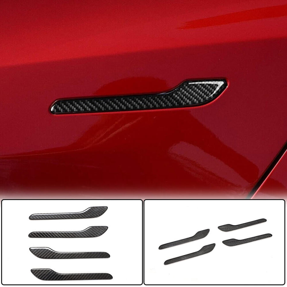 Tesla Model 3 2016-2022 Door Handle Cover Dry Carbon Fiber-Ahacarbon
