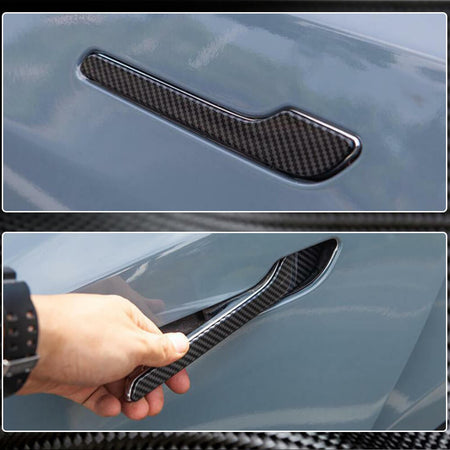 Tesla Model 3 2016-2022 Door Handle Cover Dry Carbon Fiber-Ahacarbon