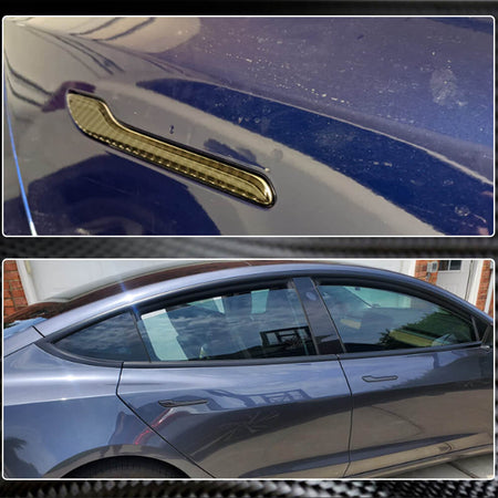 Tesla Model 3 2016-2022 Door Handle Cover Dry Carbon Fiber-Ahacarbon