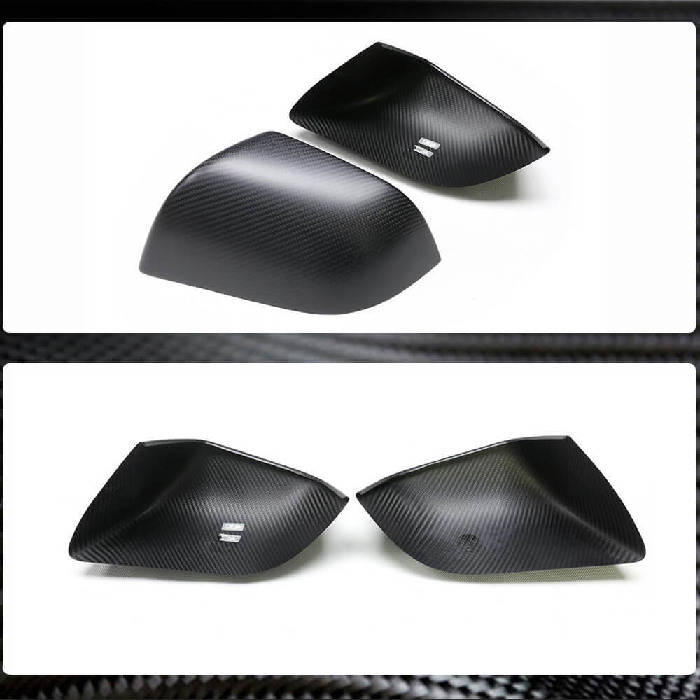 Tesla Model 3 Mirror Cover Add-on Dry Carbon Fiber-Ahacarbon