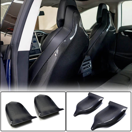 Tesla Model S 2012-2020 Front Seatback Cover Carbon Fiber-Ahacarbon