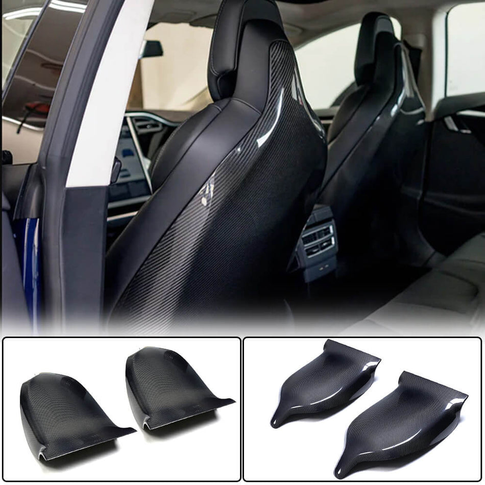 Tesla Model S 2012-2020 Front Seatback Cover Carbon Fiber-Ahacarbon