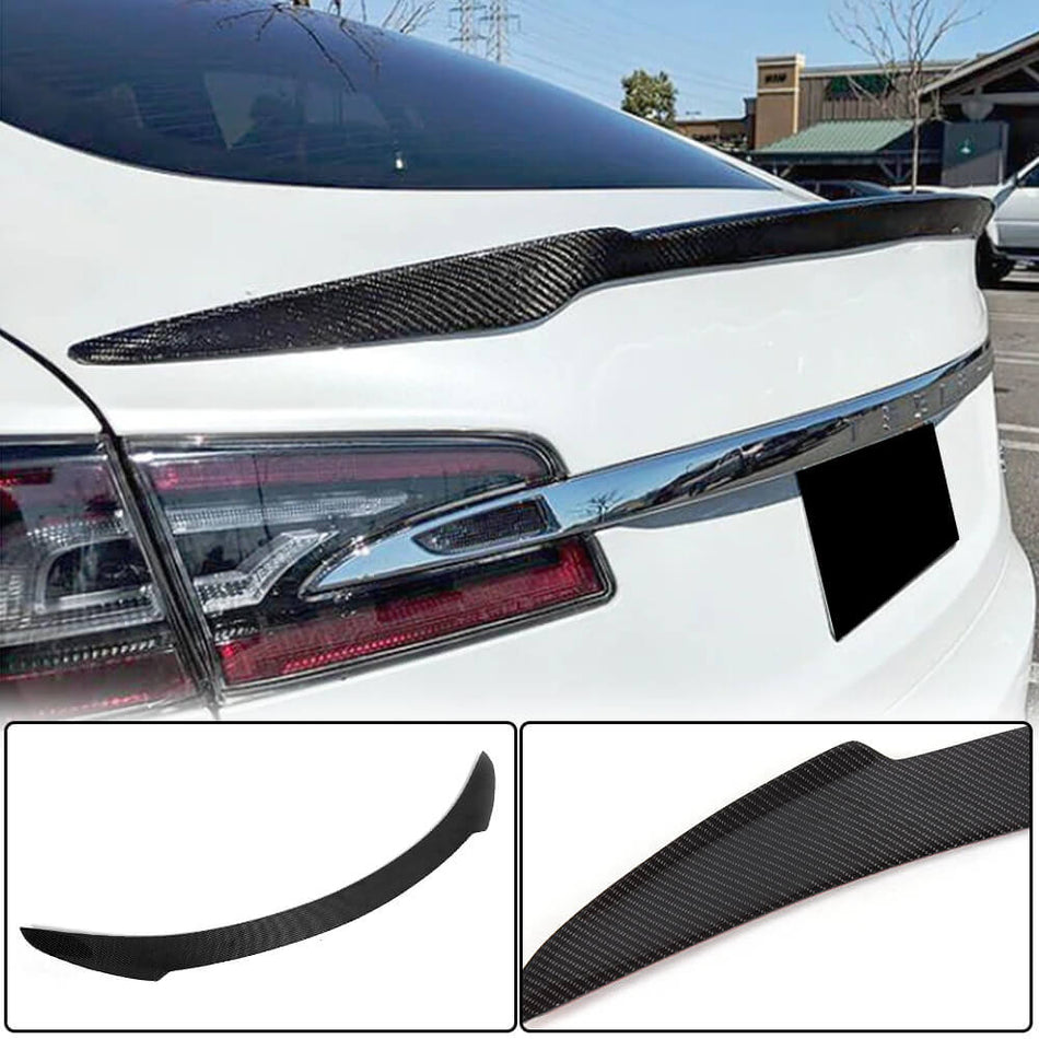 Tesla Model S 2012-2023 Carbon Fiber Rear Trunk Spoiler-Ahacarbon