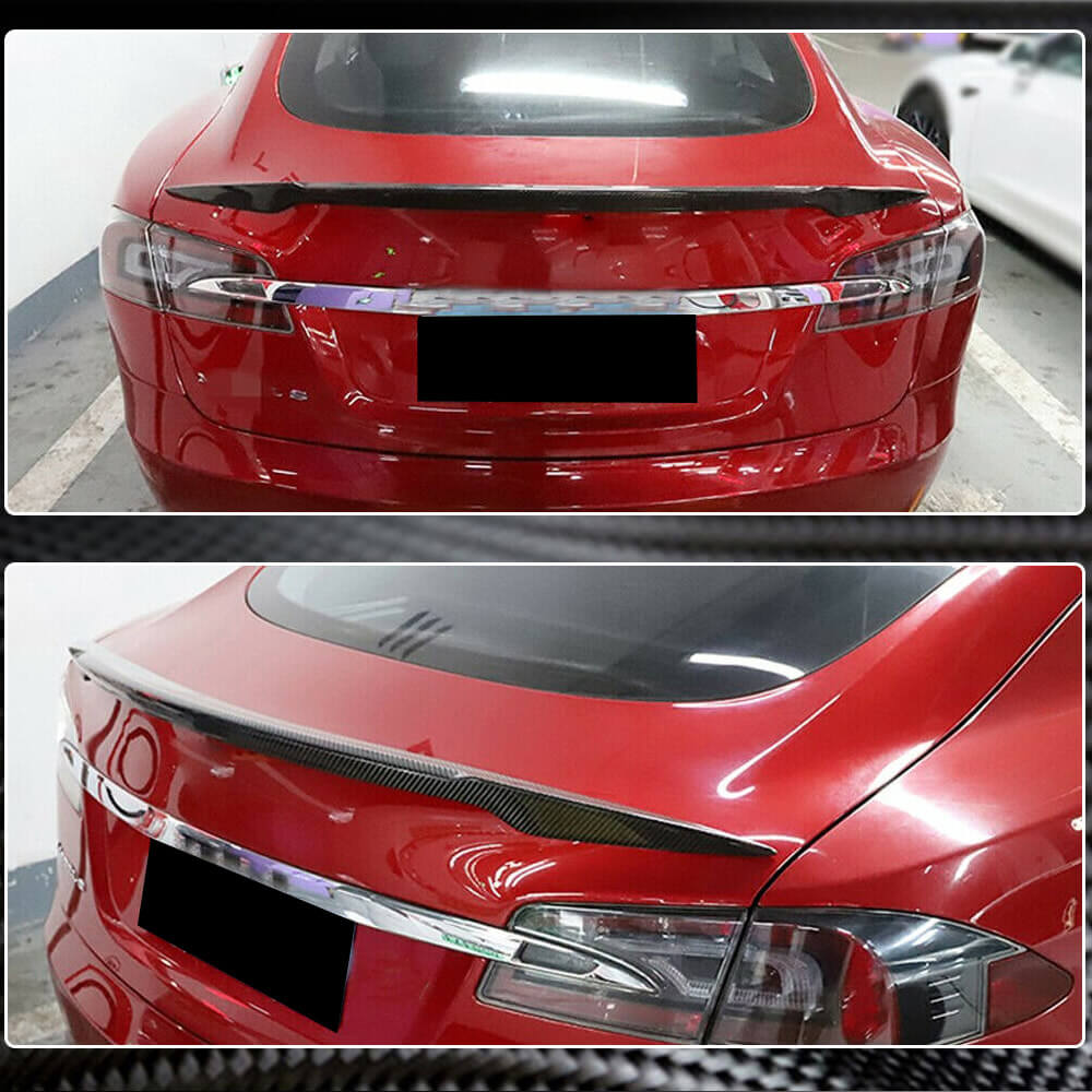 Tesla Model S 2012-2023 Carbon Fiber Rear Trunk Spoiler-Ahacarbon