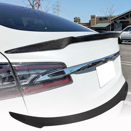 Tesla Model S 2012-2023 Carbon Fiber Rear Trunk Spoiler-Ahacarbon