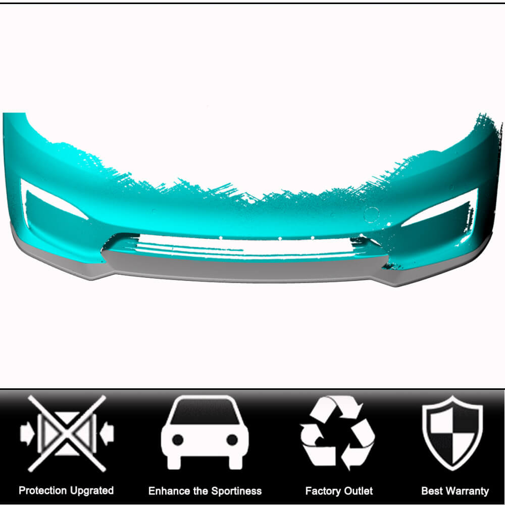 Tesla Model S 2021-2023 Front Bumper Lip Carbon Fiber-Ahacarbon