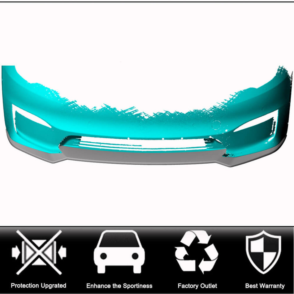 Tesla Model S 2021-2023 Front Bumper Lip Carbon Fiber-Ahacarbon