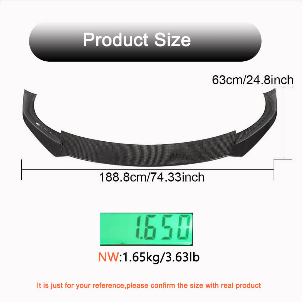 Tesla Model S 2021-2023 Front Bumper Lip Carbon Fiber-Ahacarbon
