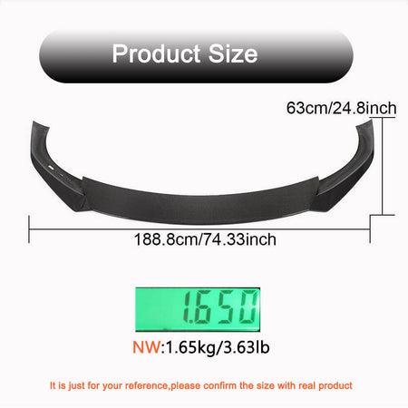 Tesla Model S 2021-2023 Front Bumper Lip Carbon Fiber-Ahacarbon