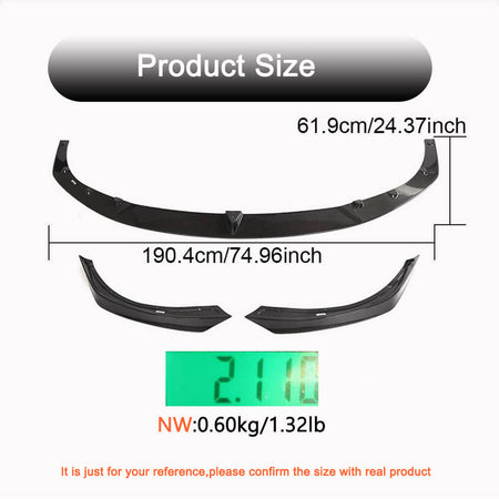 Tesla Model S 2021-2023 Front Bumper Lip Carbon Fiber-Ahacarbon