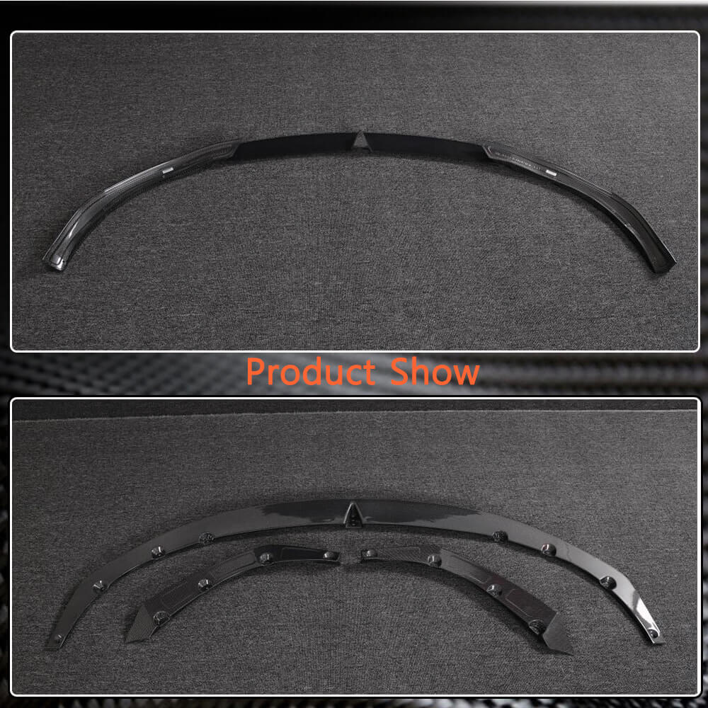 Tesla Model S 2021-2023 Front Bumper Lip Carbon Fiber-Ahacarbon