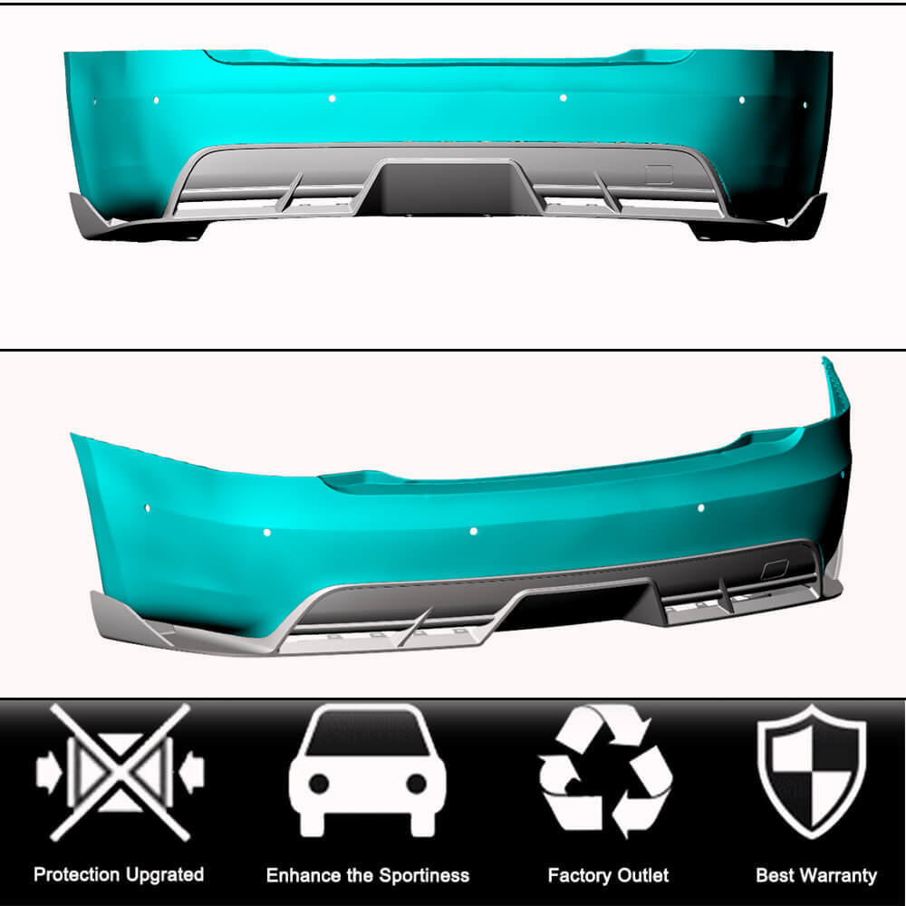 Tesla Model S 2021-2023 Rear Bumper Diffuser Carbon Fiber-Ahacarbon