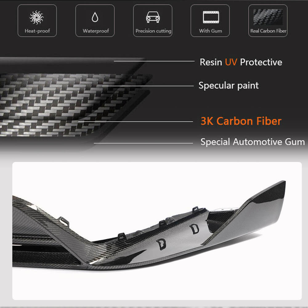 Tesla Model S 2021-2023 Rear Bumper Diffuser Carbon Fiber-Ahacarbon