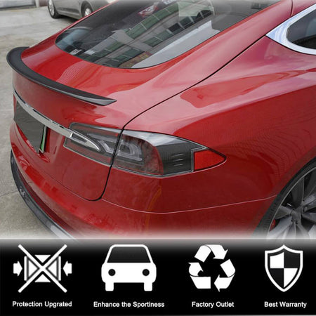 Tesla Model S 2012-2024 Carbon Fiber Rear Trunk Spoiler Boot Wing Lip-Ahacarbon