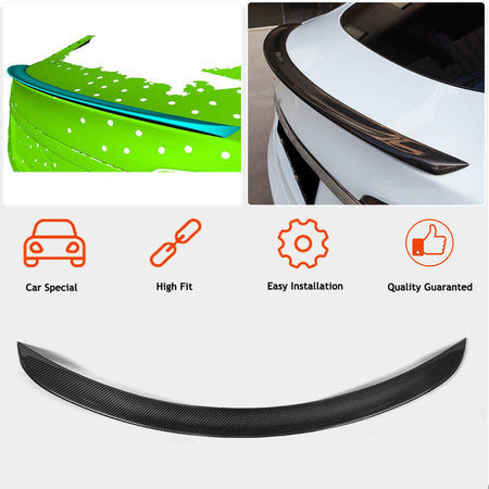 Tesla Model S 2012-2024 Carbon Fiber Rear Trunk Spoiler Boot Wing Lip-Ahacarbon