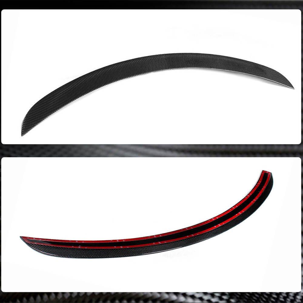 Tesla Model S 2012-2024 Carbon Fiber Rear Trunk Spoiler Boot Wing Lip-Ahacarbon