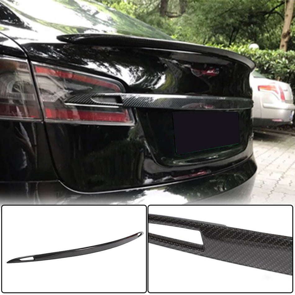Tesla Model S 2016-2020 Rear Tailgate Trunk Lid Tail Cover Carbon Fiber-Ahacarbon
