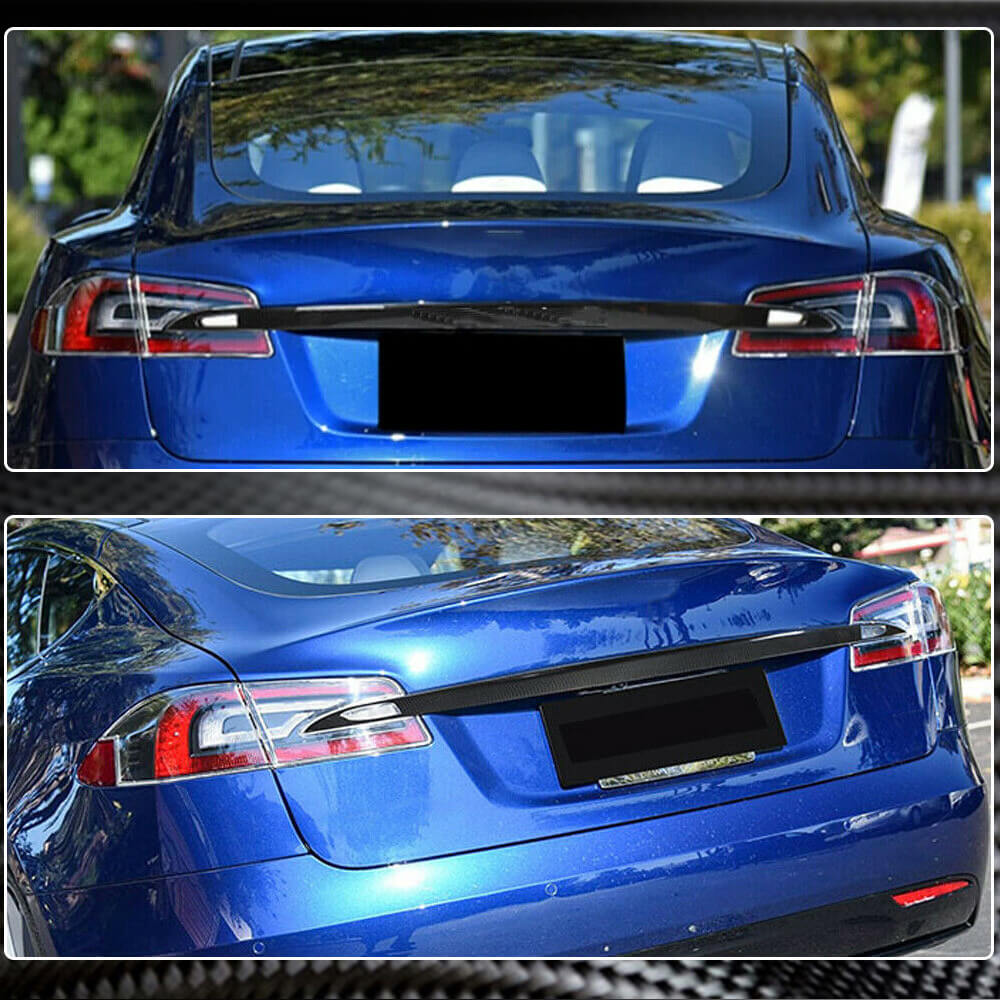 Tesla Model S 2016-2020 Rear Tailgate Trunk Lid Tail Cover Carbon Fiber-Ahacarbon