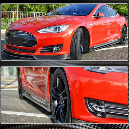 Tesla Model S 2014-2020 Side Skirts Carbon Fiber-Ahacarbon