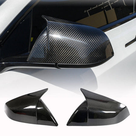 Tesla Model S 2021+ Mirror Covers Add-on Style Dry Carbon Fiber-Ahacarbon