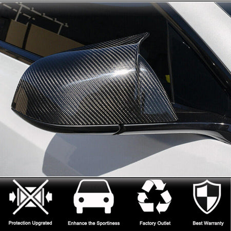 Tesla Model S 2021+ Mirror Covers Add-on Style Dry Carbon Fiber-Ahacarbon