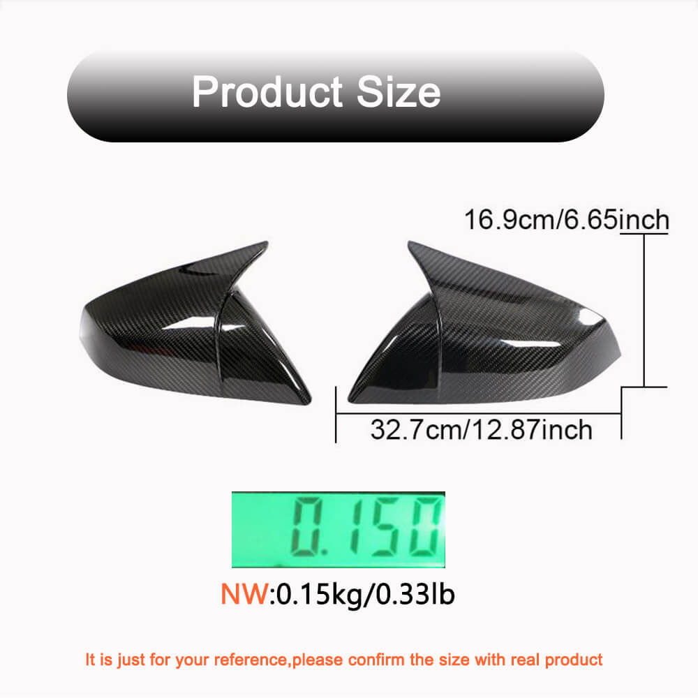 Tesla Model S 2021+ Mirror Covers Add-on Style Dry Carbon Fiber-Ahacarbon