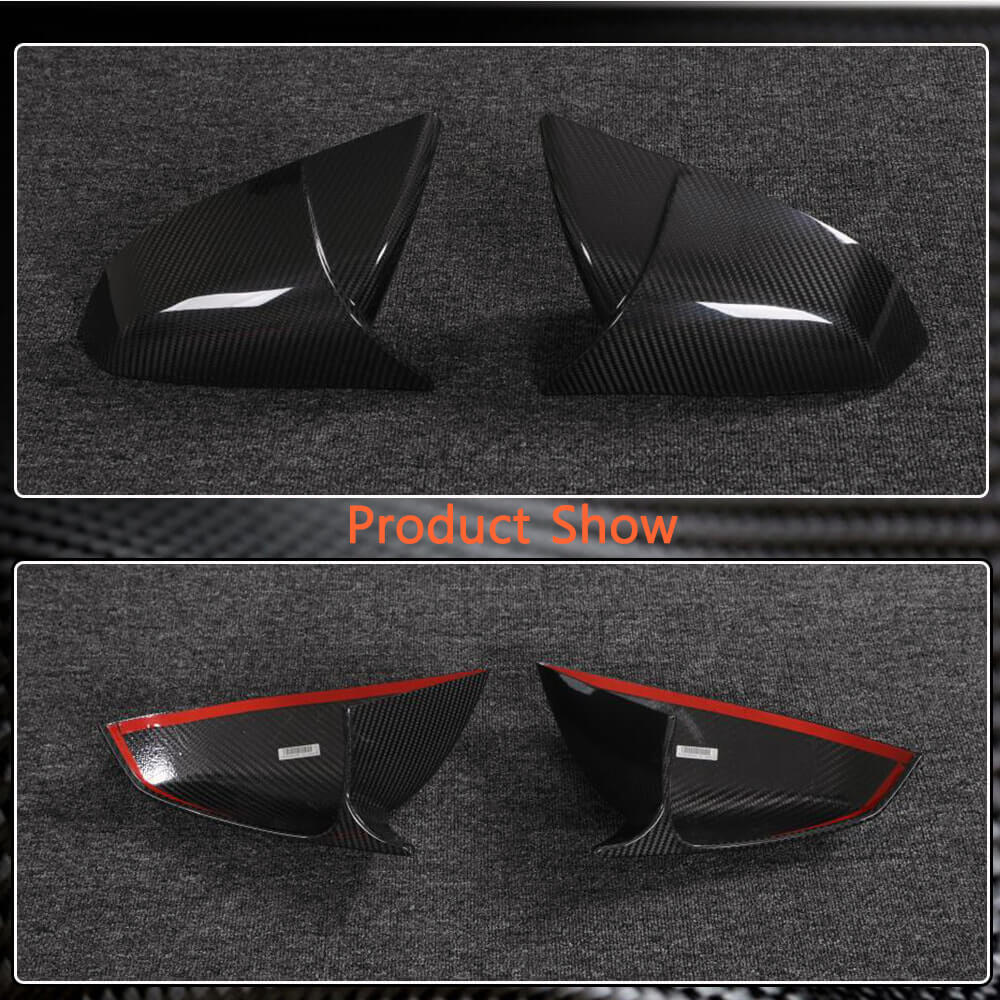 Tesla Model S 2021+ Mirror Covers Add-on Style Dry Carbon Fiber-Ahacarbon