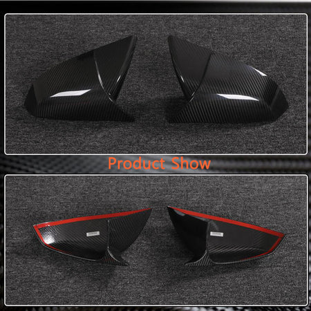 Tesla Model S 2021+ Mirror Covers Add-on Style Dry Carbon Fiber-Ahacarbon