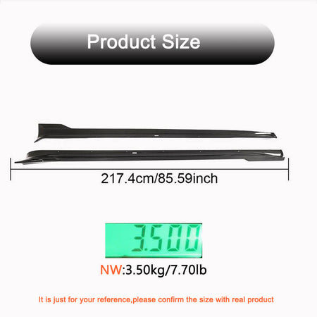 Tesla Model S Plaid 2021-2023 Side Skirt Carbon Fiber-Ahacarbon