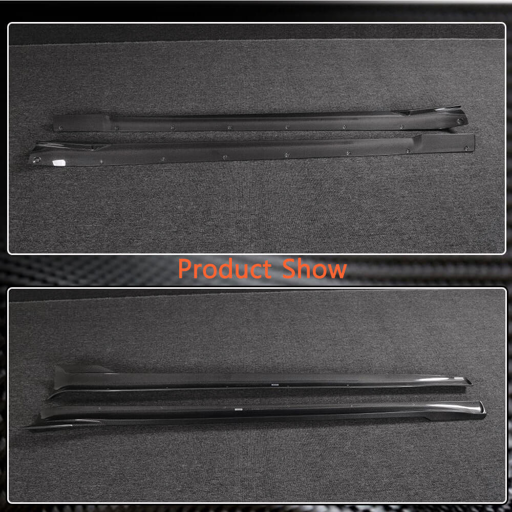 Tesla Model S Plaid 2021-2023 Side Skirt Carbon Fiber-Ahacarbon