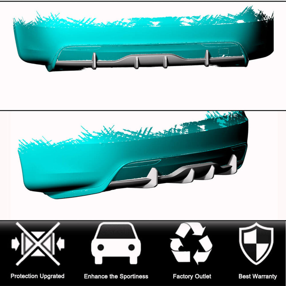 Tesla Model S Plaid 2021-2024 Rear Bumper Diffuser Lip Carbon Fiber-Ahacarbon
