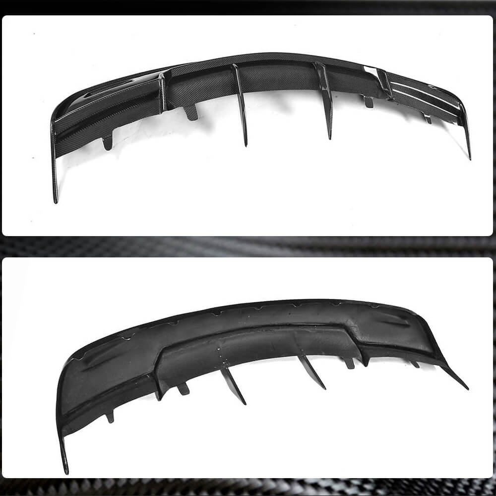 Tesla Model S Sedan 2012-2015 Rear Bumper Diffuser Carbon Fiber/FRP-Ahacarbon