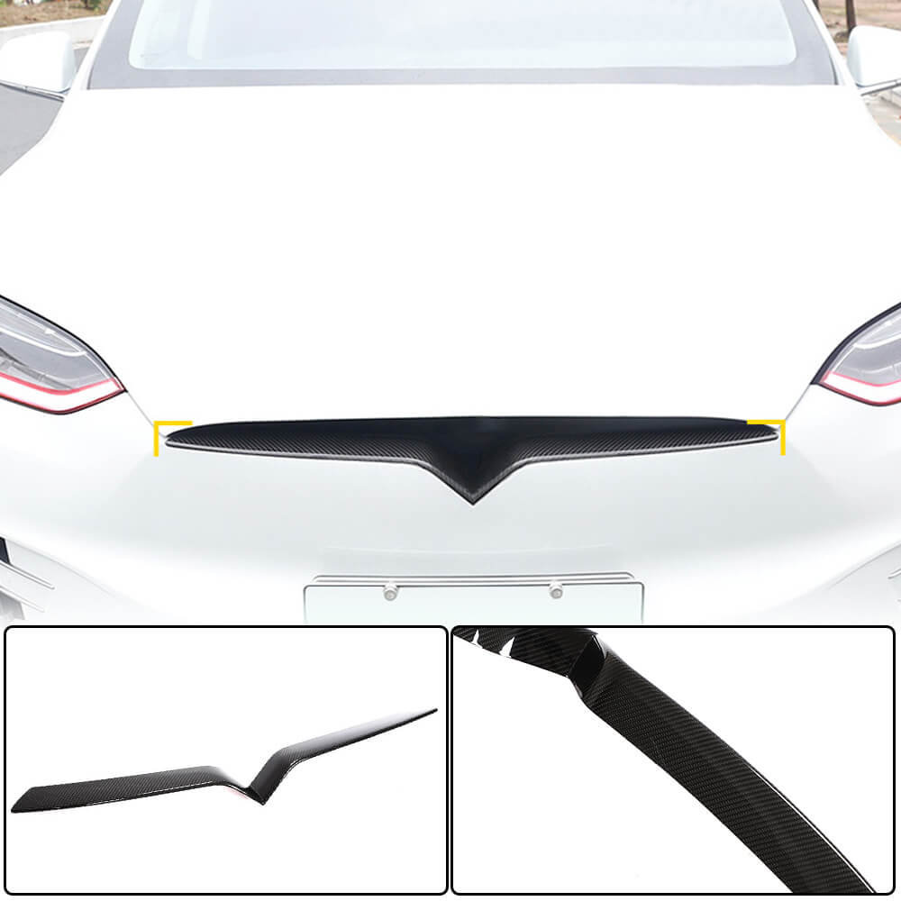 Tesla Model X 2016-2022 Front Bumper Grille Carbon Fiber-Ahacarbon