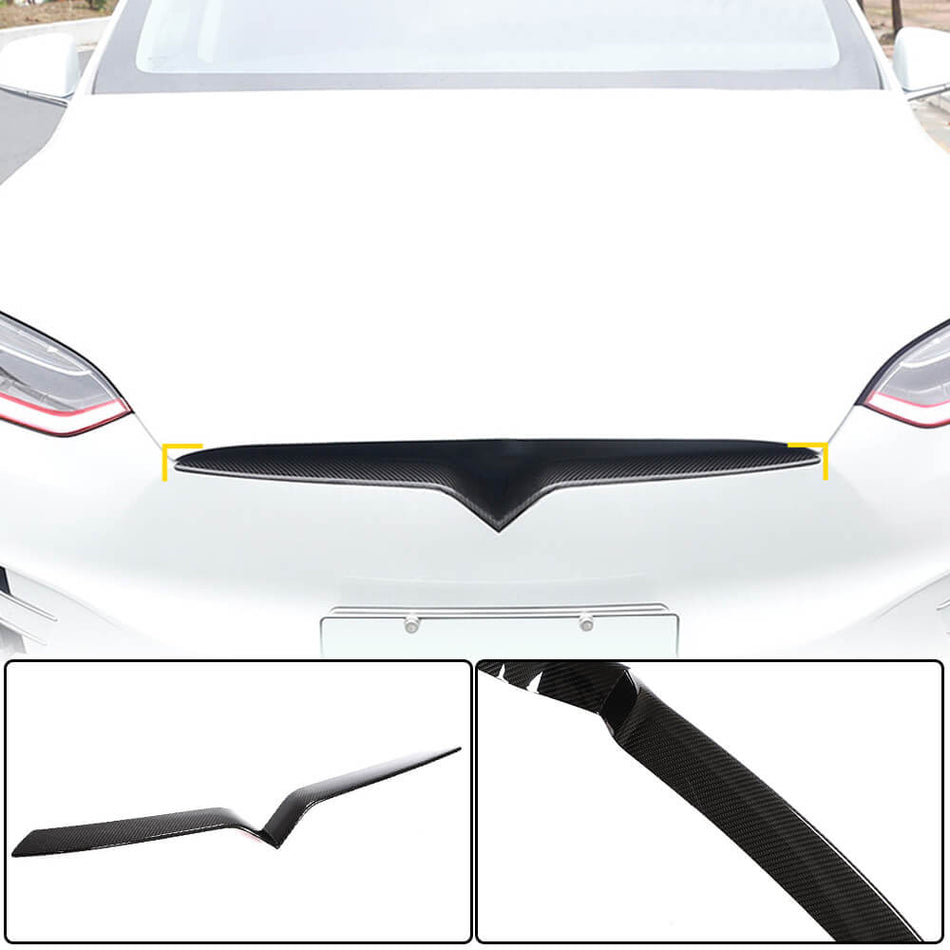 Tesla Model X 2016-2022 Front Bumper Grille Carbon Fiber-Ahacarbon
