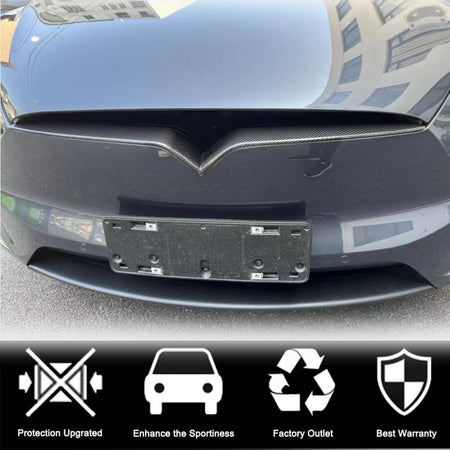Tesla Model X 2016-2022 Front Bumper Grille Carbon Fiber-Ahacarbon