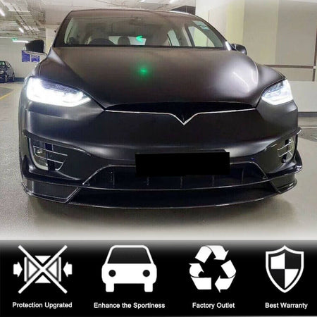 Tesla Model X 2016-2020 Front Bumper Lip Carbon Fiber-Ahacarbon