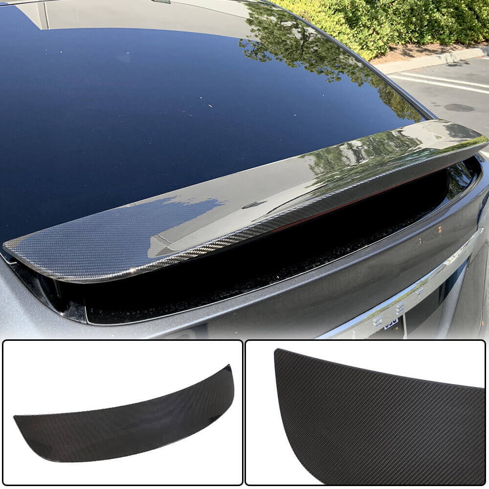 Tesla Model X 2016-2023 Rear Trunk Spoiler Carbon Fiber-Ahacarbon